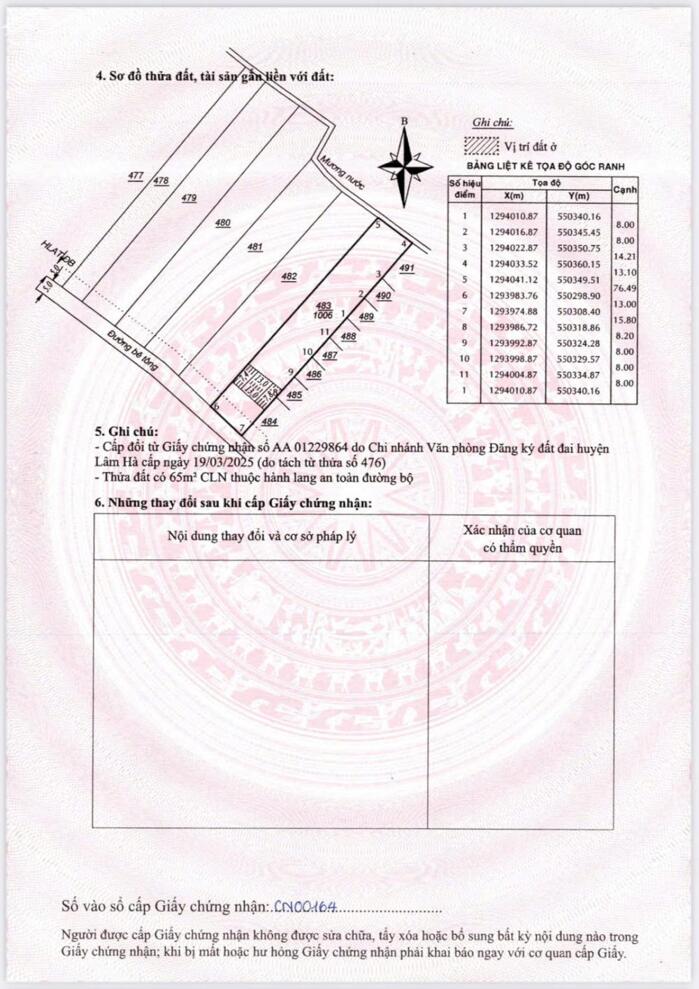 Hình ảnh Đan Phượng-Lâm Hà-Lâm Đồng dt hơn 1000m2 sẵn 100m2 thổ cư mặt tiền bê tông 13m cách nhựa liên xã 300m giá 6xxtr 3