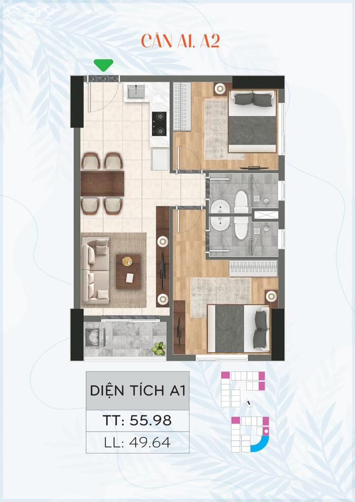Hình ảnh Cần bán căn góc 56m2 Bcons City 0