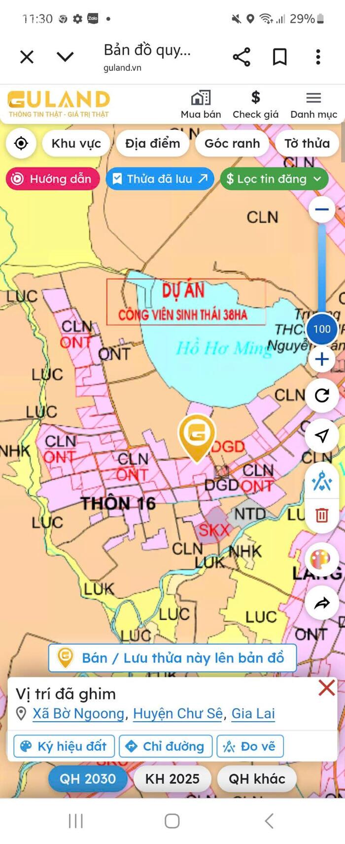 Hình ảnh Chư Sê- Bờ Ngoong- Gia Lai dt hơn 500m2 full hồng lên thổ cư ngay được đường 2 oto né nhau kdc đông gần kdl quy hoạch 38ha đất đỏ 4