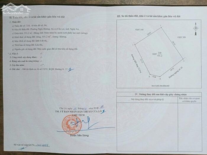 Hình ảnh Bán lô Góc siêu đẹp 531m2 sát quảng trường Bình Minh, phường Cửa Lò 2