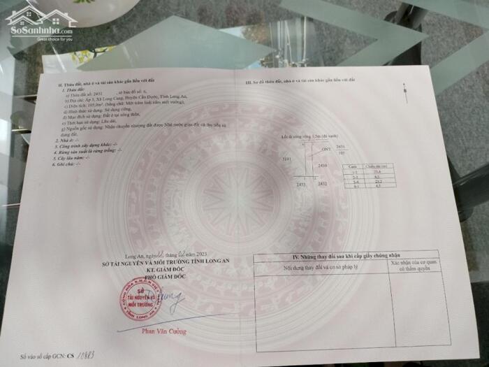 Hình ảnh Đất nền giá ngộp cần bán gấp 105m2 kdc Long Cang rẻ 750tr 4