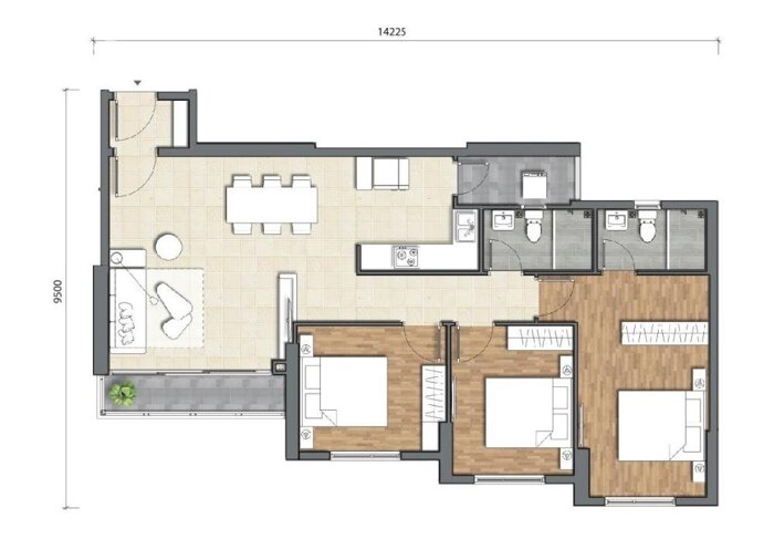 Hình ảnh Khám phá Precia: Căn Hộ 3PN View Sông Đông Nam, Sổ Hồng Sẵn Sàng – giá tốt nhất 7
