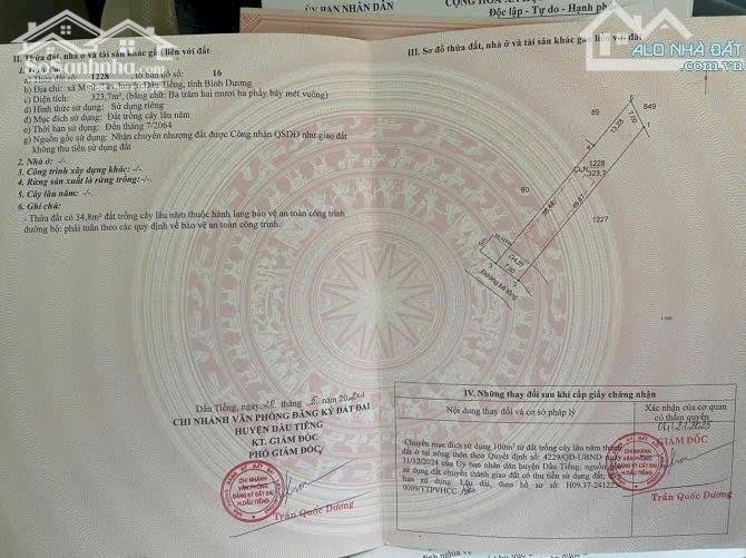 Hình ảnh Bán đất xã Minh Tân, Huyện Dầu Tiếng, Tỉnh Bình Dương 1