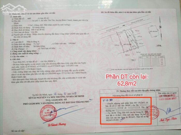 Hình ảnh Giảm 150 triệu chính chủ bán nhanh nhà chợ Đệm - TT. Tân Túc 5x12,5m giá 810 triệu đường nhựa 6m 1