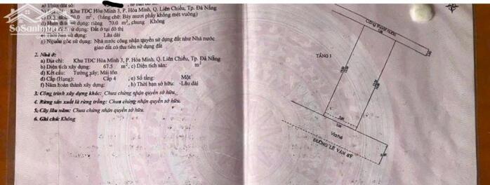 Hình ảnh Chính Chủ gửi bán nhà cấp 4 MT Lê Văn Sĩ,P Hoà Khánh.Đà Nẵng 2