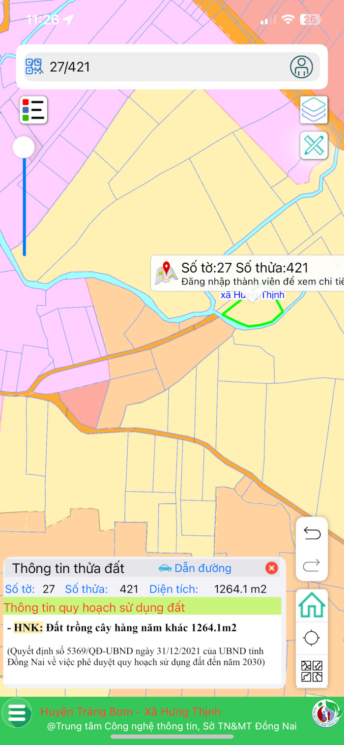 Hình ảnh Bán Hạ Giá 1164m2,Tại Hưng Thịnh,Sổ Riêng,Tiếp Giáp Đường Bê Tông 1