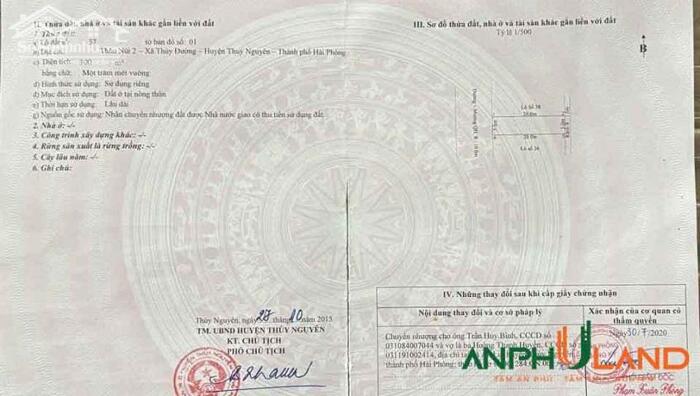 Hình ảnh Cần bán lô đất Núi 2, Phường Thủy Nguyên ( xã Thủy Đường), TP Hải Phòng 1