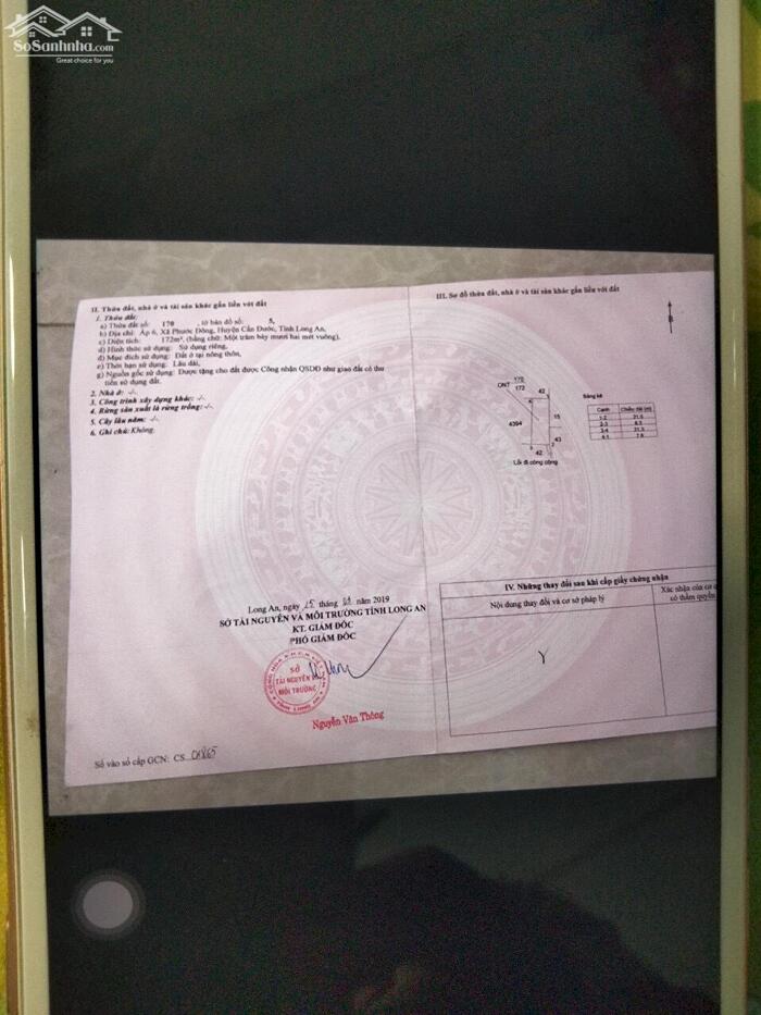 Hình ảnh Đất thổ 172m2 cách đường TL826B vài chụt mét giá rẻ đầu tư 680tr chốt gấp 3