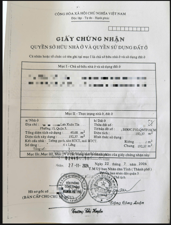 Hình ảnh BÁN NHÀ CHUNG CƯ LƯU XUÂN TÍN – TRUNG TÂM QUẬN 5 - GIÁ CHƯA ĐẾN 2 TỶ 0