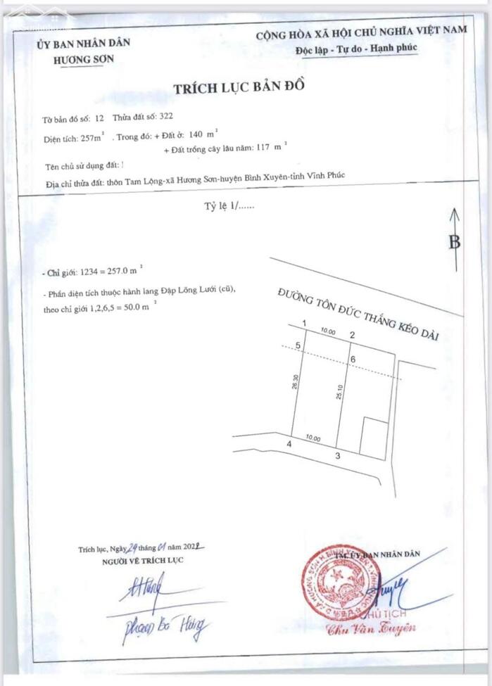 Hình ảnh Bán 257m2 đất tặng nhà c4 mặt đường Tôn Đức Thắng, Tam Lộng, Bình Xuyên. 2