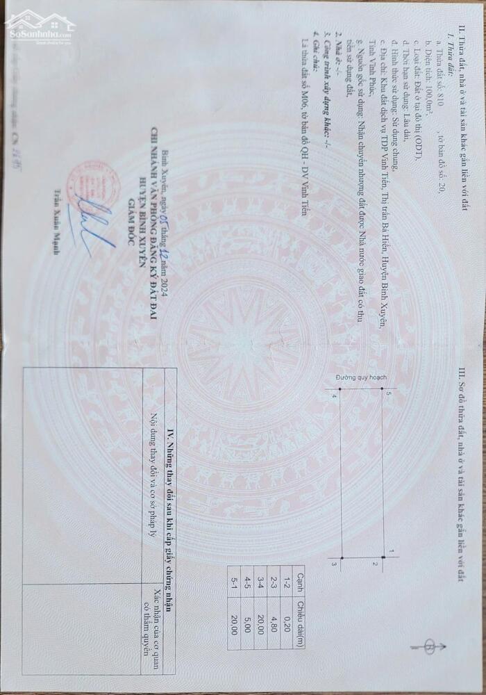 Hình ảnh Bán ô đất dịch vụ Vinh Tiến, Bá Hiến, Bình Xuyên, Vĩnh Phúc 2