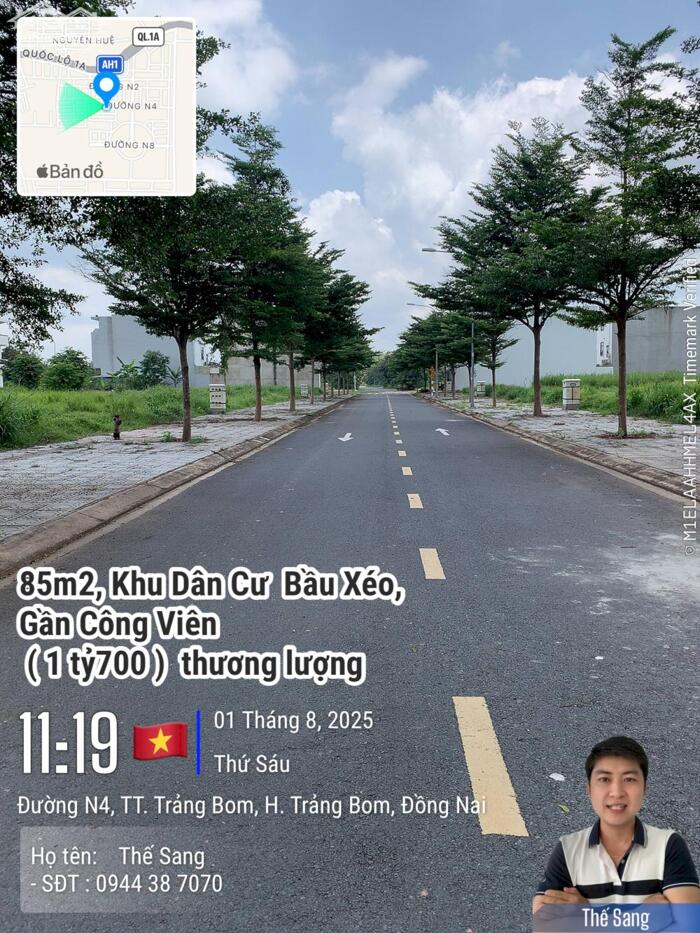 Hình ảnh Bán 85m2 Đường N4 Tại Bầu Xéo Trảng Bom, Giá Thương lượng 1ty7OO 2