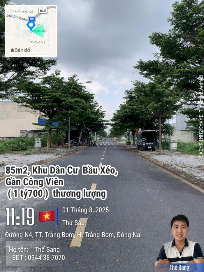 Hình ảnh Bán 85m2 Đường N4 Tại Bầu Xéo Trảng Bom, Giá Thương lượng 1ty7OO 3