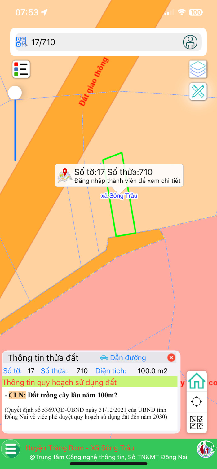 Hình ảnh Bán 1156m2 Có sẳn 100m2 Thổ Cư Tại Sông Trầu, Trảng Bom,Đường Bê Tông 0