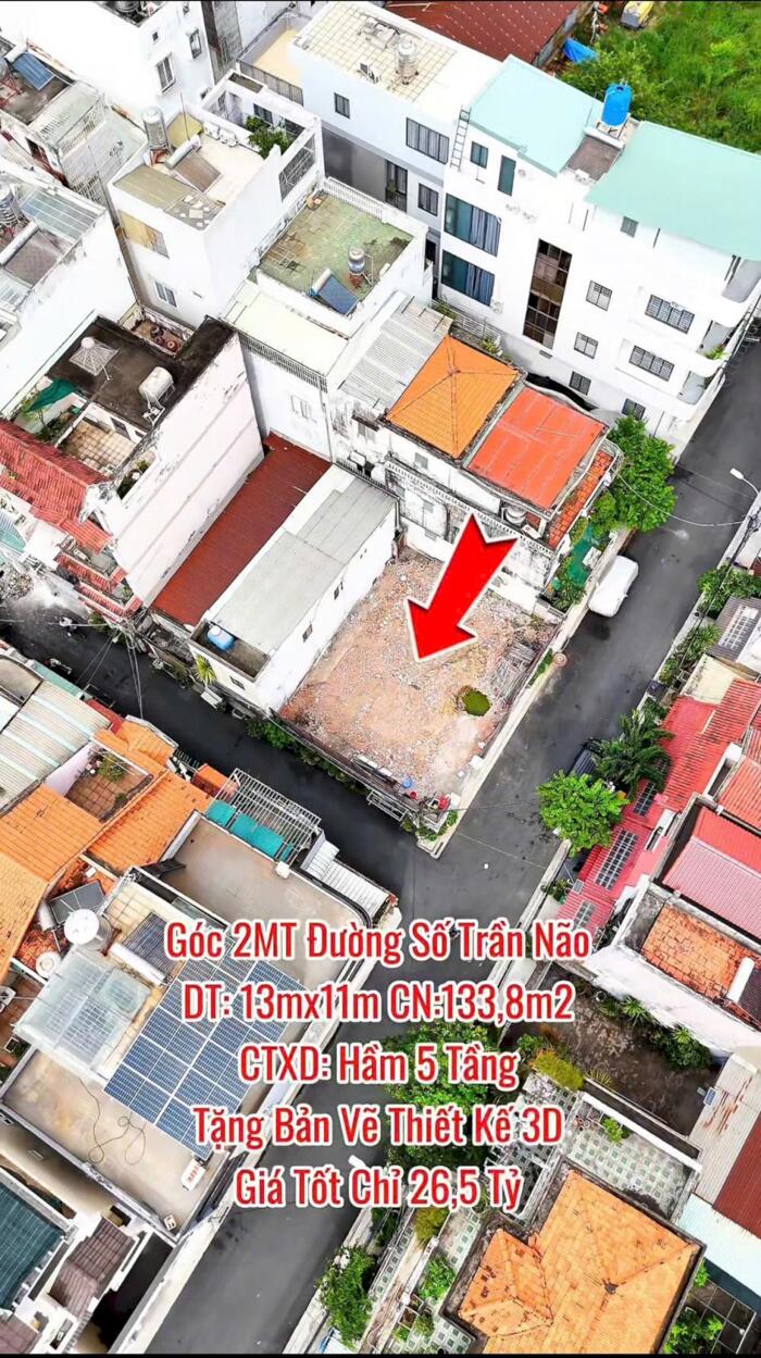 Hình ảnh Đất Góc 2 Mặt Tiền 134m2(13mx11m) CTXD Hầm 5 Tầng-Ngay Trần Não,Quận 2-Giá 26,5 Tỷ TL 3