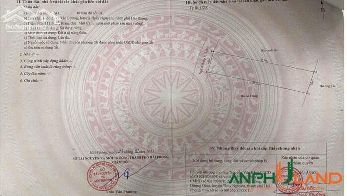 Hình ảnh Chuyển nhượng lô đất trung tâm phường Thủy Nguyên ( xã Tân Dương), TP Hải Phòng 2