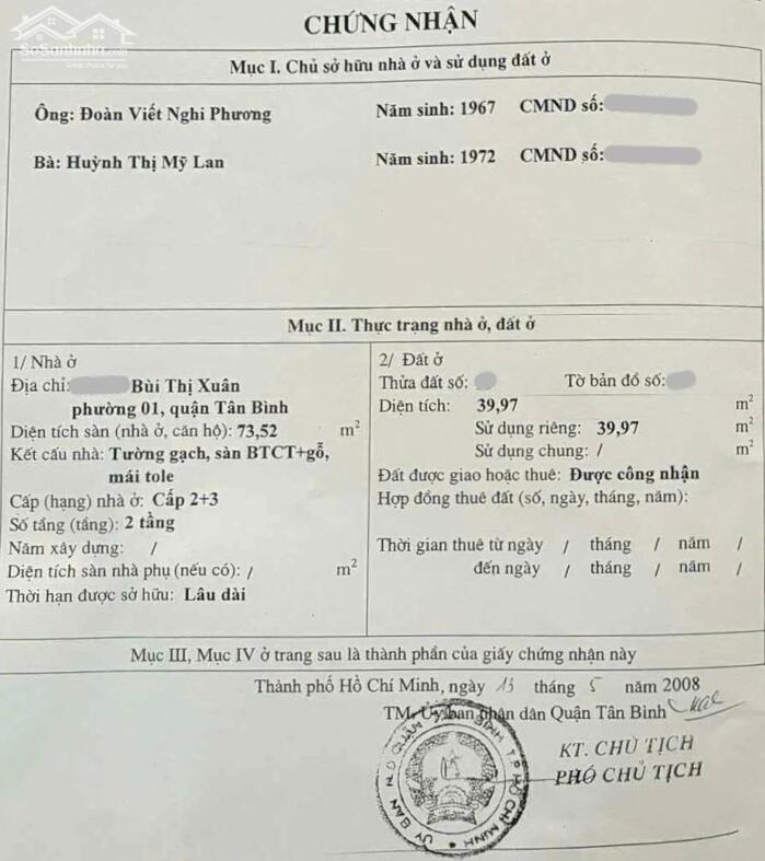 Hình ảnh 40m2 HXH thông BÙI THỊ XUÂN LÊ VĂN SỸ, đúc BTCT 4ty6 0