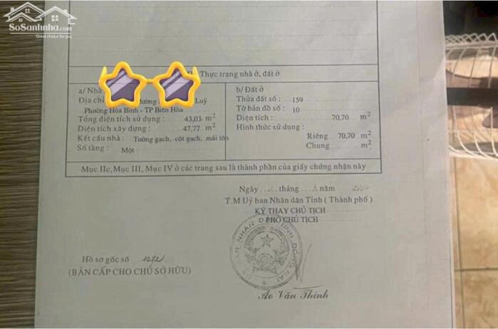 Hình ảnh Nhà Phường Quang Vinh Sổ riêng thổ cư hoàn công. 70m2. Chỉ 1Tỷ900 1