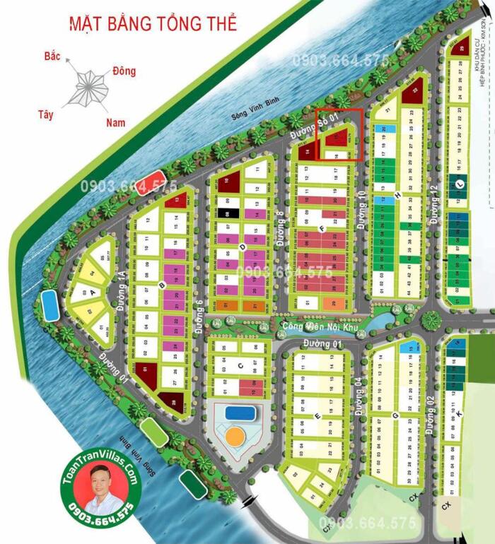 Hình ảnh Biệt thự đơn lập góc view sông 434m2 Đông Nam Chỉ 29 tỷ - ToanTranVillas 1