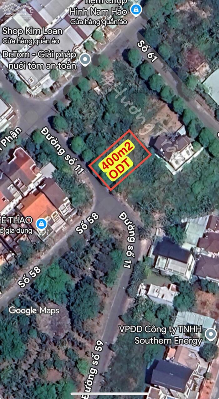 Hình ảnh 10 tỷ - BÁN NỀN BIỆT THỰ 400m2 MẶT TIỀN ĐƯỜNG SỐ 11, KDC PHÚ AN (Khu 586) 1