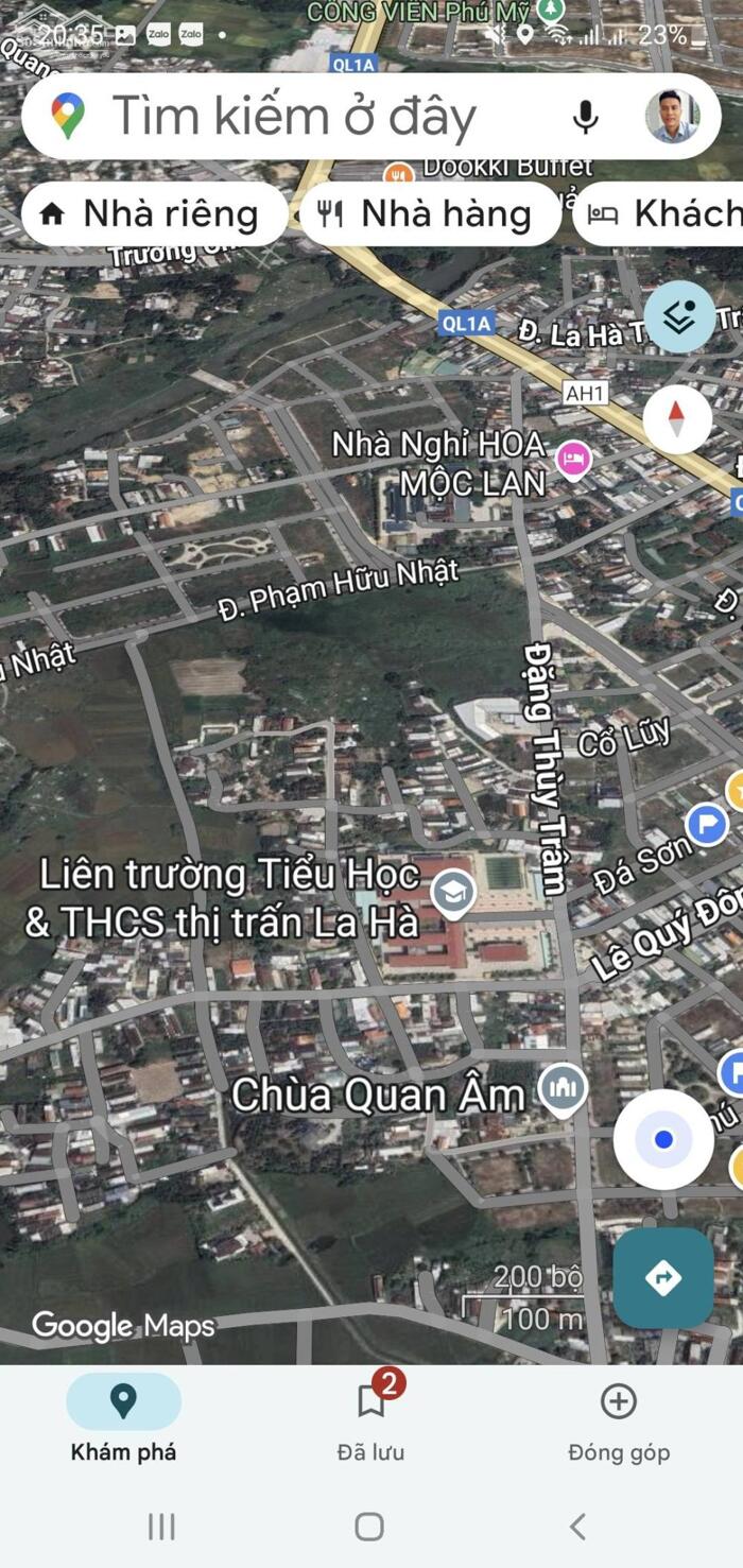 Hình ảnh Bán đất mặt tiền Đặng Thùy Trâm, TT La Hà, giá 2,12 tỷ, 137m2. 3