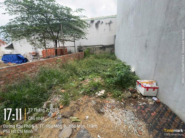 Hình ảnh Đất thổ cư 1/KP6-8-Thị trấn Hóc Môn.Dt 4,5x14~62m2~2,8ty 1