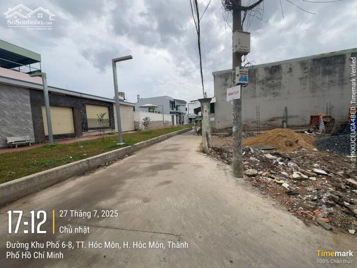 Hình ảnh Đất thổ cư 1/KP6-8-Thị trấn Hóc Môn.Dt 4,5x14~62m2~2,8ty 5