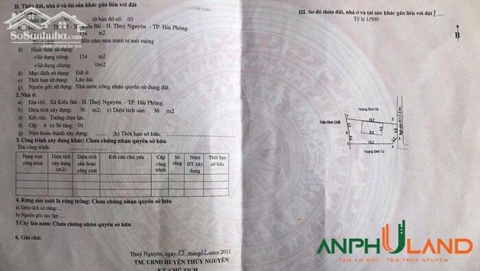 Hình ảnh Bán đất tặng căn nhà mới xây 2 tầng kiên cố tại phường Thiên Hương (Kiền Bái), TP Hải Phòng 1