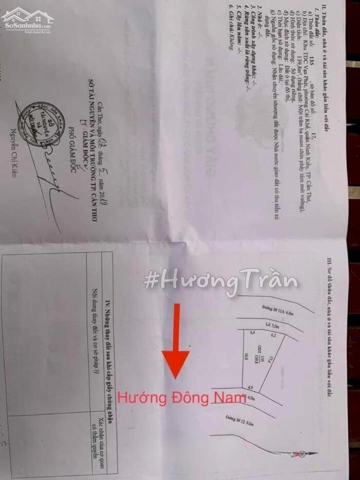 Hình ảnh BÁN NỀN BIỆT THỰ 2 MẶT TIỀN (trước sau) Đường Số 12 và 12A, KDC CỒN KHƯƠNG 3