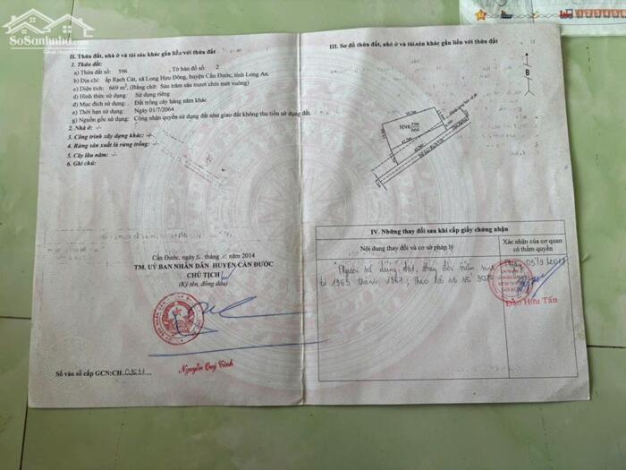 Hình ảnh Đất vườn 669m2 mt đường 5 mét View sông Vàm Cỏ xã Long Hựu rẻ 650tr 3