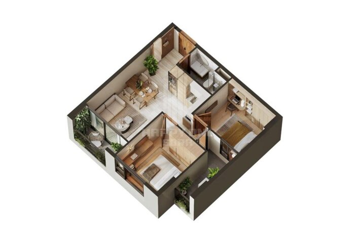 Hình ảnh Happy One Sora 2PN 2WC 69m2. Giá F0 giai đoạn 1. Trực tiếp CDT, chiết khấu 17,5% 3