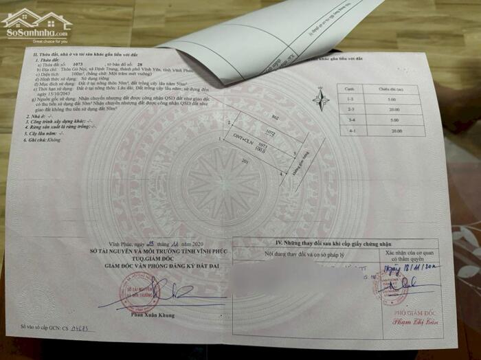 Hình ảnh Bán 100m2 đất thôn Gò Nọi, Định Trung, Vĩnh Yên, Vĩnh Phúc 2