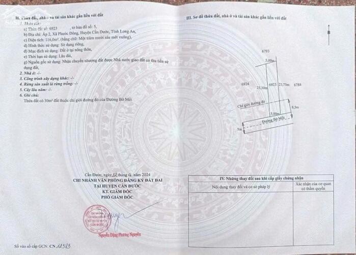 Hình ảnh 2 lô liền kề 114m2 mt xe hơi xã Phước Đông Chủ cần bán gấp giá 760tr/nền 3