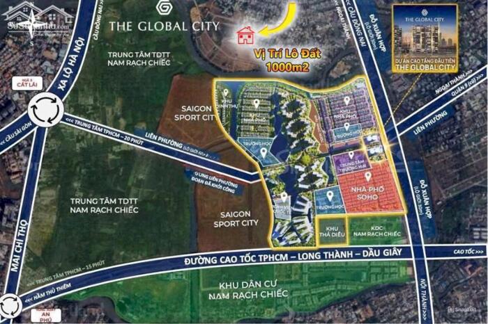 Hình ảnh BDS HVL Mình có lô đất 1000m² Nở Hậu siêu đẹp ngay trung tâm mới TPHCM, cạnh khu The Global City – vị trí gần sông rất đẹp, 5