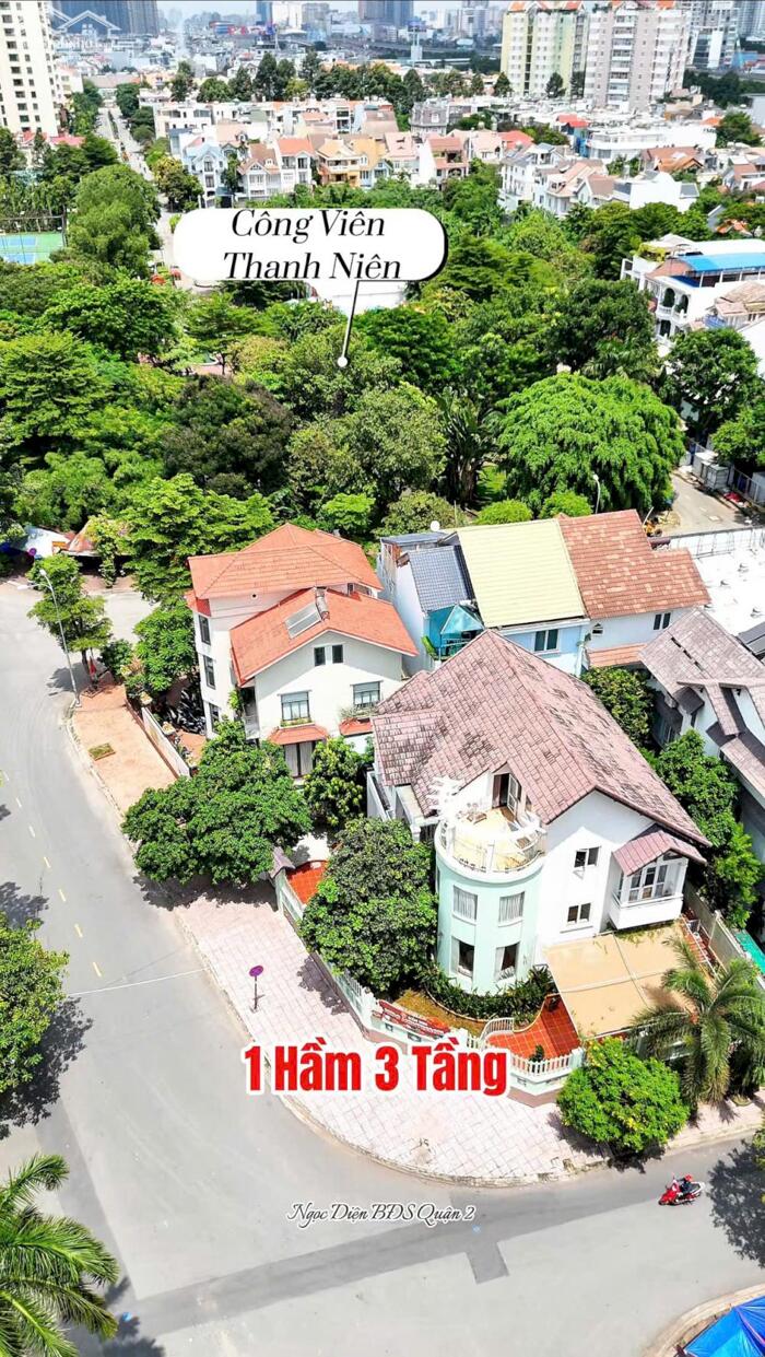 Hình ảnh Biệt Thự Hầm 3 Tầng 377m2(20x20) Góc 2 Mặt Tiền Dương Văn APAK,Quận 2 3