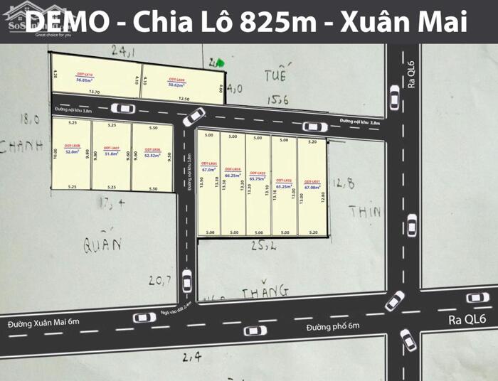 Hình ảnh Chính chủ, gửi Bán mảnh đất hơn 800m2 tại khu Xuân Mai, TT Xuân Mai, Hà Nội. Đường ô tô vào tận đất 3