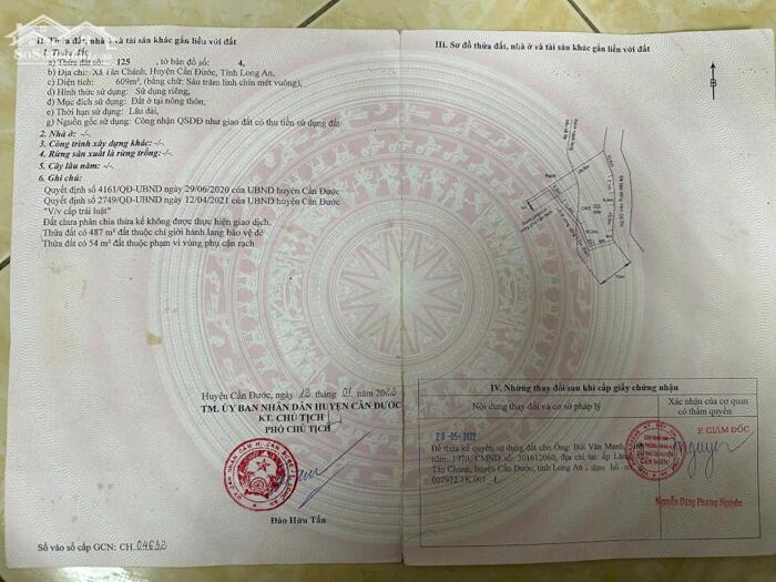 Hình ảnh Đất full thổ 609m2 mt kênh 6 mét View sông Vàm Cỏ xã Tân Chánh trọn sổ 700tr 2