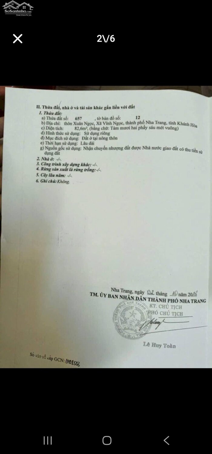 Hình ảnh BÁN ĐẤT HÒN NGHÊ – HÒN THƠM, VĨNH NGỌC – CHỈ 1,65 TỶ 0