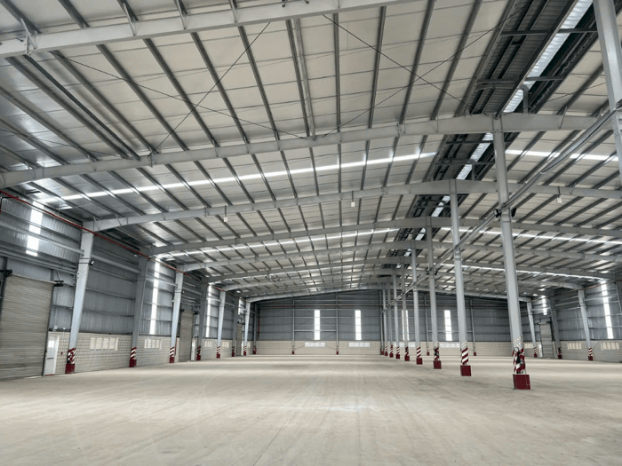 Hình ảnh https://khoxuongmiennam.com.vn/ Cho thuê kho xưởng 5.800m2 KCN Cần Giuộc. Kết nối 2 tuyến đường bộ và đường sông 1