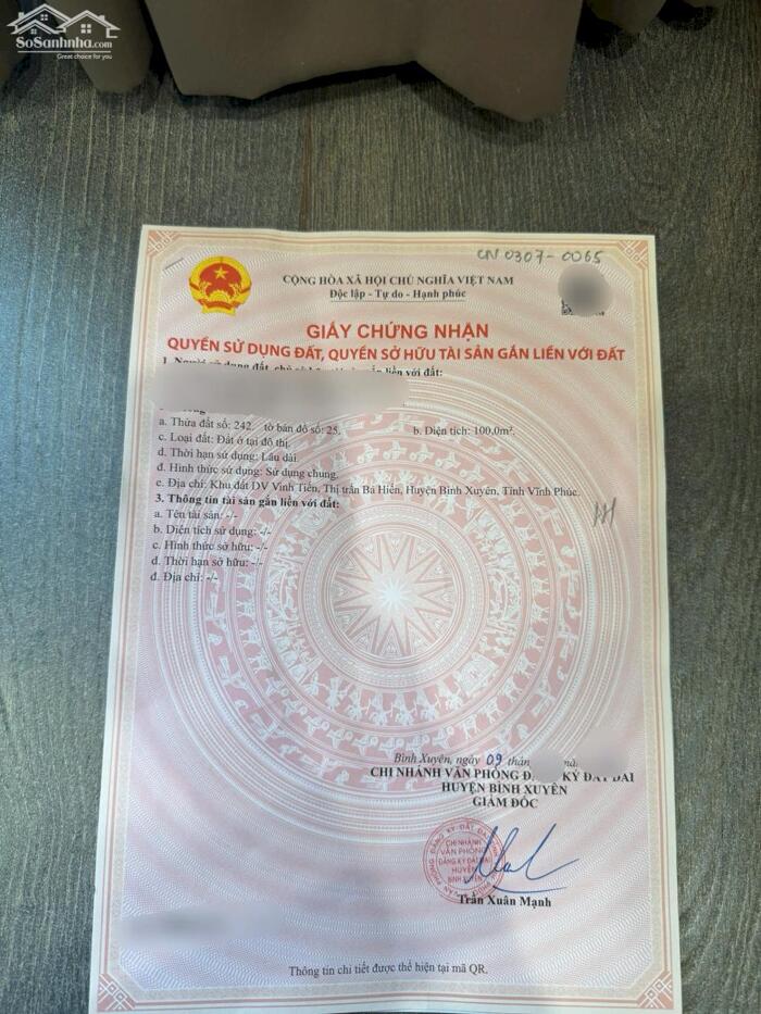 Hình ảnh Bán đất dịch vụ Vinh Tiến, Bá Hiến, Bình Xuyên, Vĩnh Phúc 3