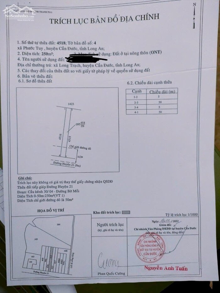 Hình ảnh Đất thổ cư 250m2 mt HL21 mặt tiền nhựa 9 mét giá rẻ đầu tư cho khách mua chỉ 1 tỏi 8 4