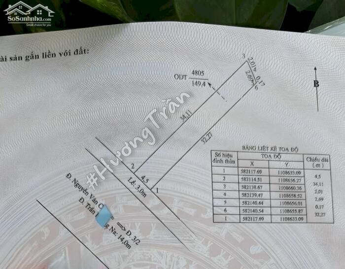 Hình ảnh 12,5 tỷ - BÁN NỀN 149,4m2 MẶT TIỀN ĐƯỜNG TRẦN HOÀNG NA - Xéo Công viên HỒNG PHÁT 2