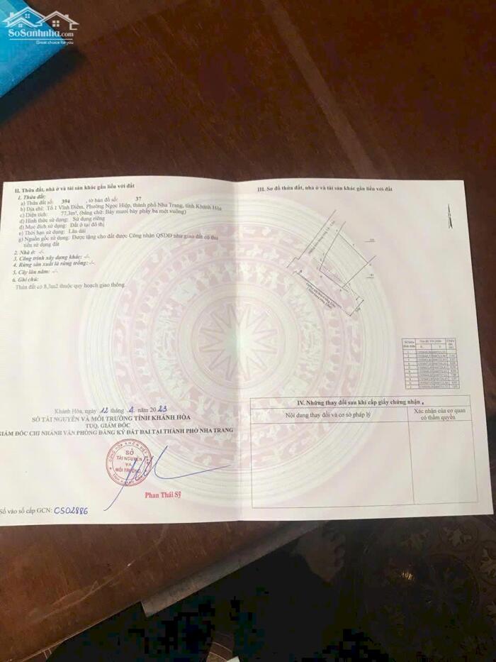 Hình ảnh Đất Bán Gần Cầu Kim Bồng 77,3m2 ( Lô Góc ) – P. Ngọc Hiệp (Cũ) – Tây Nha Trang 4