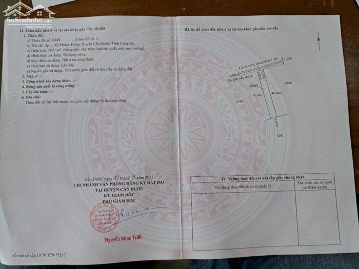 Hình ảnh Cần bán gấp 200m2 thổ mt xe hơi xã Tân Lân giá ngộp mua kiếm lời 760tr 2