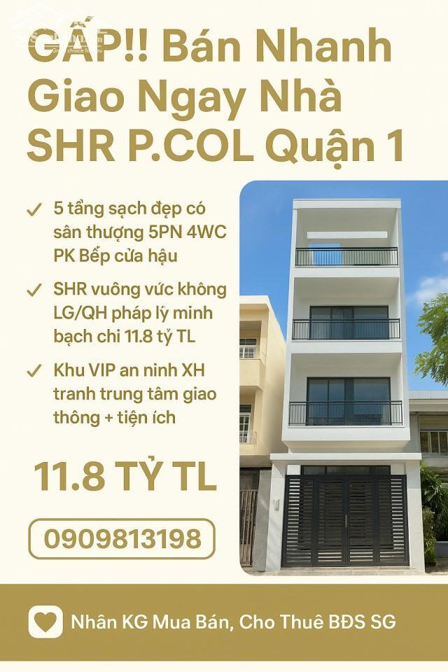 Hình ảnh ️️️GẤP!! Bán Nhanh Giao Ngay Nhà SHR P.COL Quận 1.️️️ 0