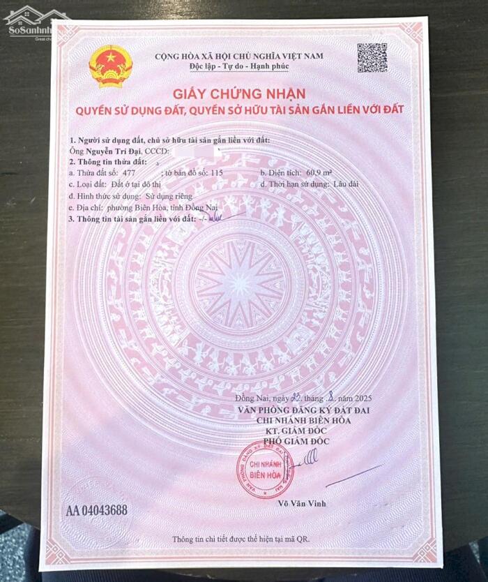 Hình ảnh DỰ ÁN MỚI RA MẮT – 9 LÔ ĐẤT P. BIÊN HOÀ (Bửu Hoà cũ). Giá Đầu Tư 0