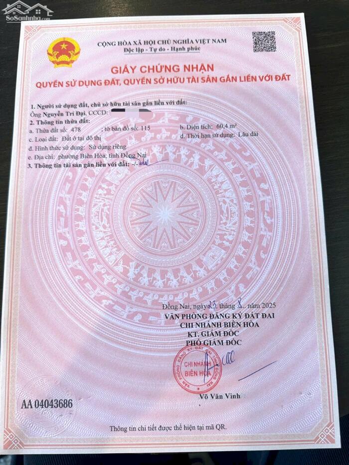 Hình ảnh DỰ ÁN MỚI RA MẮT – 9 LÔ ĐẤT P. BIÊN HOÀ (Bửu Hoà cũ). Giá Đầu Tư 6