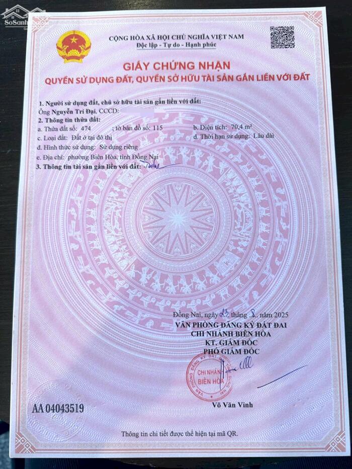 Hình ảnh DỰ ÁN MỚI RA MẮT – 9 LÔ ĐẤT P. BIÊN HOÀ (Bửu Hoà cũ). Giá Đầu Tư 3