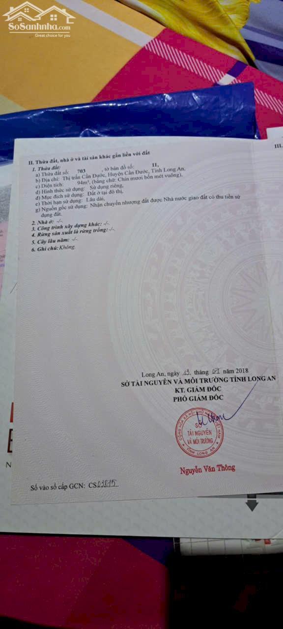 Hình ảnh Cần bán gấp nền 94m2 kdc Nam Phong Ecotown giá xả lỗ 830tr 4