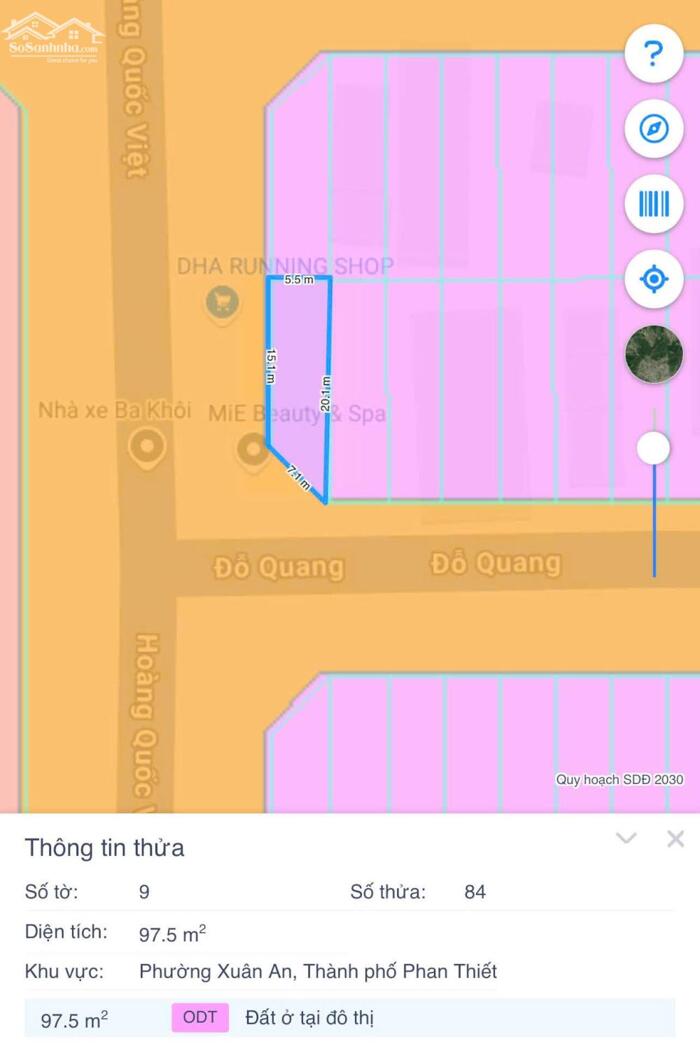 Hình ảnh Bán đất góc Hoàng Quốc Việt- Đỗ Quang ,Phường Xuân An ,Phan Thiết , tỉnh Lâm Đồng giá 6,5 tỷ 3